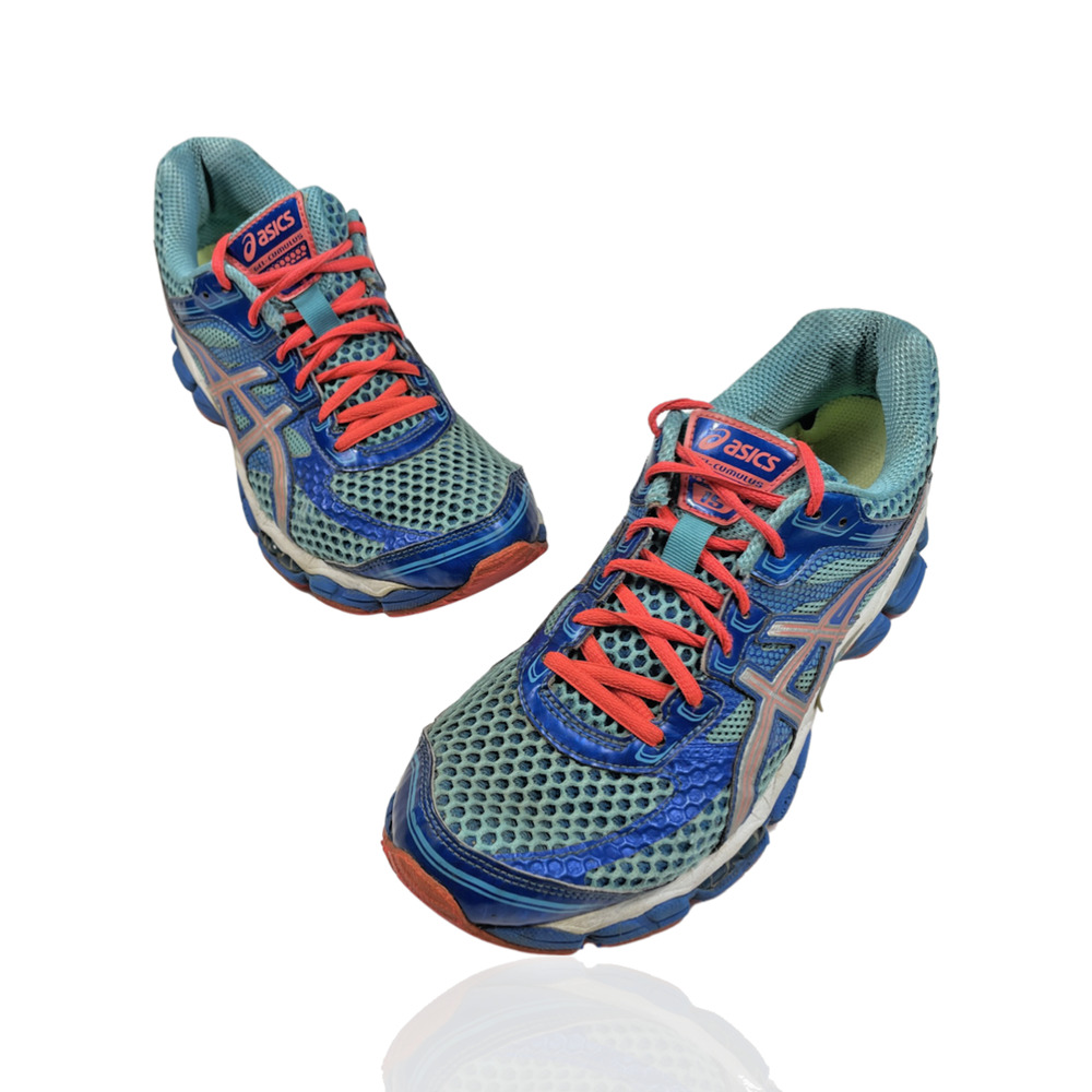 Asics Womens Gel Cumulus 15 T3C6N Blue Running Shoes Lace Up Low Top Size 9